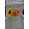 Oyabridal Sunflower Women's Floral Sash Belt,Bridal/Bridesmaid Wedding Dress Sunflower Satin