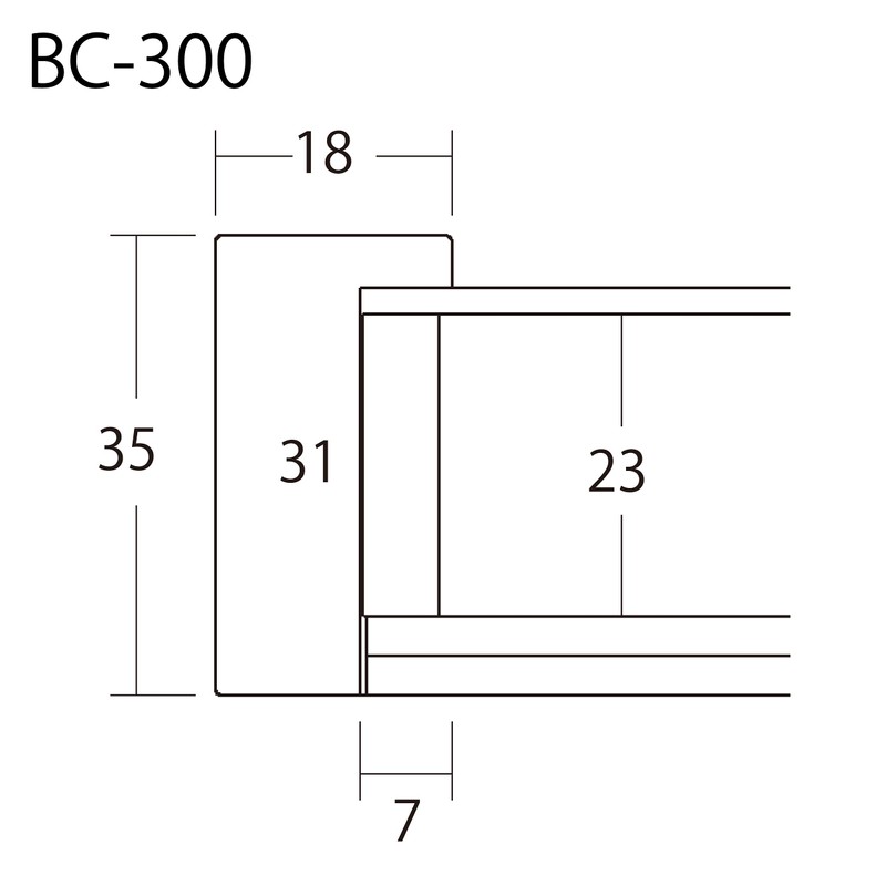 Large Drawing Frame BC-300 OA-A4 Brown UV Protection Acrylic