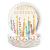 50 Pcs Candles Birthday Paper Plates 10 Inch Birthday Large