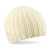 Beechfield Unisex Chunky Knit Beanie, White, One Size