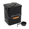 Brabtod Bird Seed Storage Container Airtight,5~6LB Metal Bird Food Container