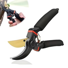 YUHENGCT Pruning Shears, Gardening Scissors, Branch Cutting Scissors, Gardening, Ed Shears, Easy Grip, Opening 1.8 inches (45 mm), SK5 High Carbon Steel, Lightweight, Rust Resistant, Safe Locking