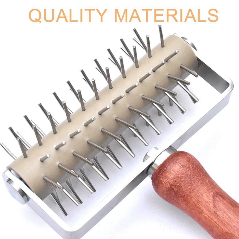Roller Docker with Spikes, Stainless Steel Pizza Roller with Spikes,
