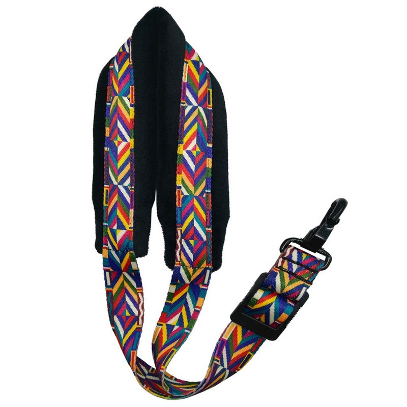 Saxophone Strap Rainbow Style Soft Padded Alto Tenor Bari Soprano
