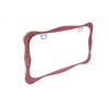 Creathome 3D Shining License Plate Frame (Chrome with Shining Red