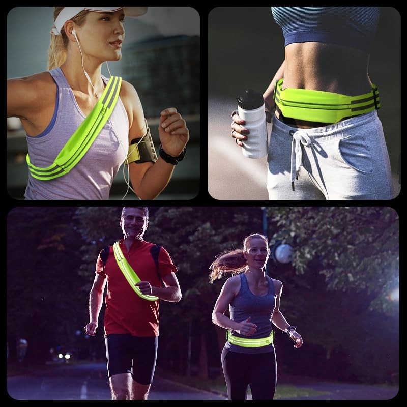 Augsion Running Pouch, Reflective, High Elasticity, High Visibility, No Shake,