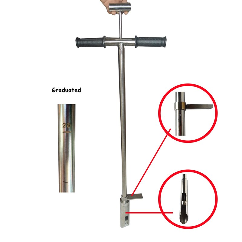LGXEnzhuo Soil Sample Prob Stainless Steel Soil Boring Drill T