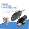 GRIRIW 4sets Sofa Couch Sectional Connectors Pin-Style Furniture Connector Buckle