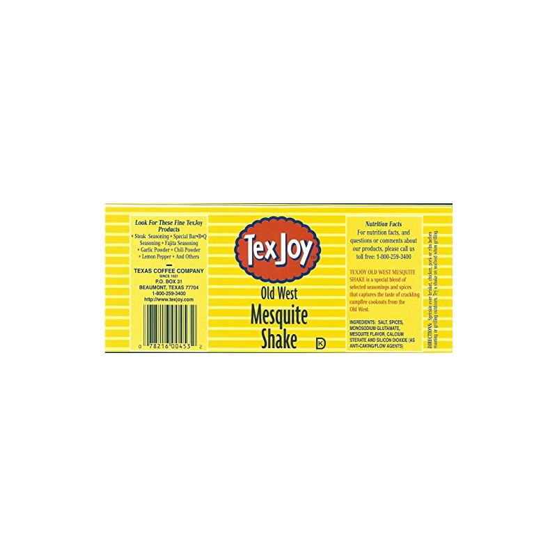 TexJoy Old West Mesquite Shake 14 Ounce 2 Pack