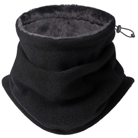 PALAME Neck Warmer, Men's, Women's, Winter, Cold Protection, Protection Against Cold and Cold Protection, Fluffy Fleece Lined, Adjustable Cord Included, Neck Guard, Thick, Windproof, Thermal, Warm, Soft, Stretchy, Simple, Stylish, Multifunctional, Bicycl