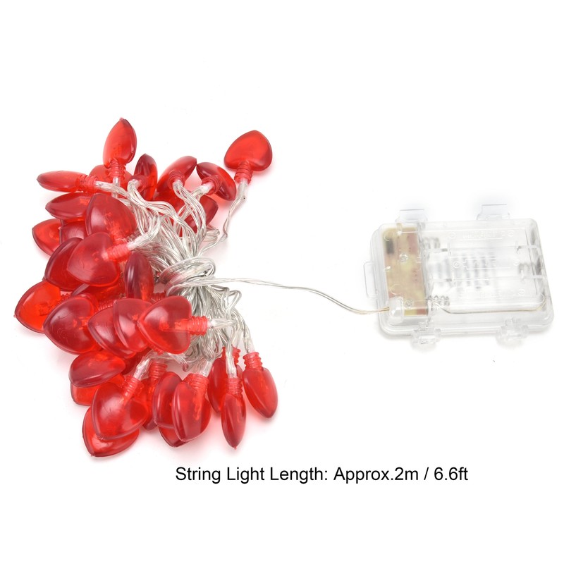 Heart Shape 20LED String Lights 2M Copper Wire Light for