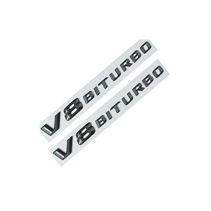Glossy Black for Benz V8 BITURBO Side Left & Right
