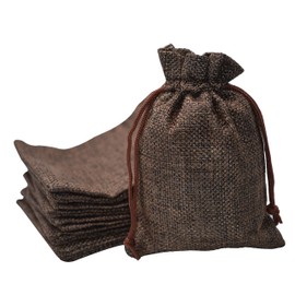 50 PCS (Extra Thick Version) Linen Jute Drawstring Bag, Jewelry Pouch, Storage Bag, Candy Wrapping, Gift Storage Bag
