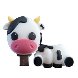 Ulticool - USB C Stick - Cow 64 GB - Pretty Sweet Cute USB - Memory Stick Data Storage - Memory Flash Pen Drive - Memory Stick - Unique Original Design - USB C Stick Black White Pink