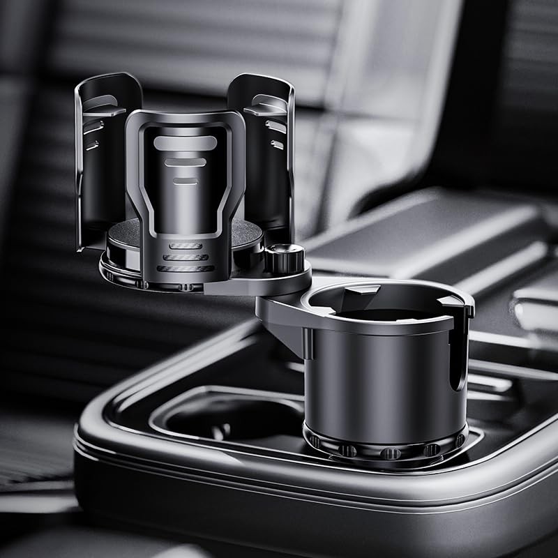 Upgrade Dual Cup Holder Expander, 2 in 1 Multifunction Cup