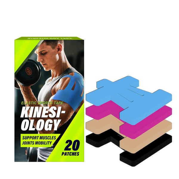 Kinesiology Tape for Shoulder, Precut Athletic Tape for Pain Relief,