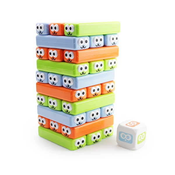 Boley Cute Stacking Blocks Tower Game Set - 31 Pc Dice & Building Blocks for Toddlers - Kids Blocks for Ages 2+