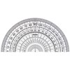 reimei藤井 分度器 Easy-to-Read Black 分度器 White 9 cm apj151 W