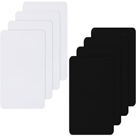 8 Pieces Nylon Repair Patch Self-Adhesive Nylon Patch Waterproof Lightweight Repair Patch for Clothing Down Jacket Tent Cloth Bag (Black, White)