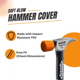 Soft Blow Hammer Cover Compatible with 14oz Stiletto– Durable Non-Marring Dead Blow Mallet Cover Tool for Carpentry, Finish Work, and Woodworking (1 1/2" Face, 1 1/4" Side Wall)