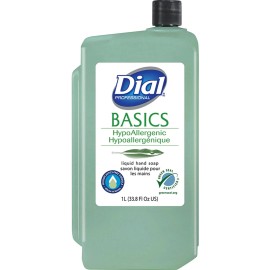 Dial Basics Liquid Hand Soap Hypoallergenic Mild Gentle Nourishing 1L/33.8 fl oz