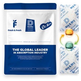 Dry & Dry 20 Gram [100 Packs] Orange Indicating(Orange to Dark Green) Mixed Silica Gel Packets - Food Safe Rechargeable Silica Packets Desiccants Silica Gel Packs Silica Gel Packets