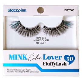 BlackPink Mink Style Color Lover Fluffy Lash 5D Fluffy Reusable Light Weight Natural False Lashes Fake Eye Lash