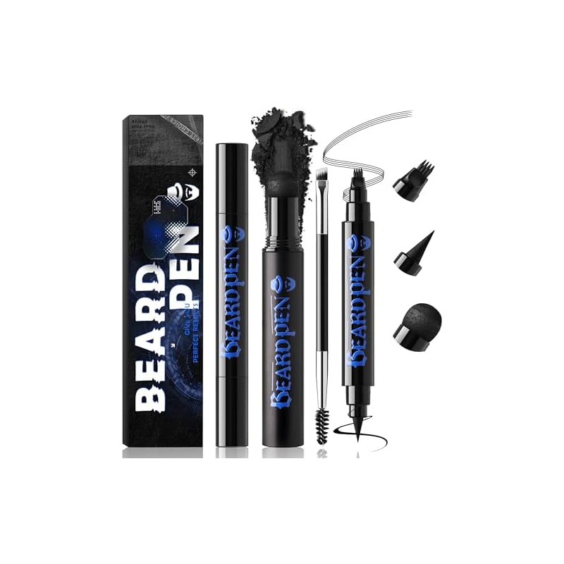 Noerrors Kit De Lápiz Para Barba, Lápiz Rellenador De Barba