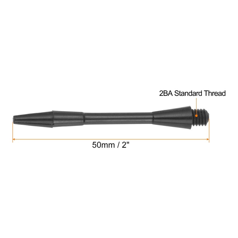 PATIKIL 21pcs 50mm Plastic Dart Shaft Medium 2BA Thread Dart