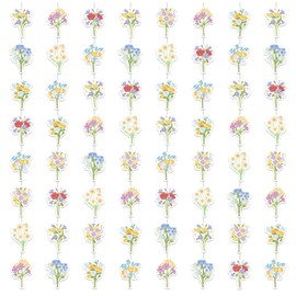 Wildflower Birthday Decorations Party Garland - 8 Pcs Flower Hanging Garlands Happy Birthday Decoration, Party Supplies for Women and Girls Floral Themed Decor