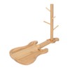 Key Storage Tray Wood Modern Guitar Shaped Base Jewelry Key