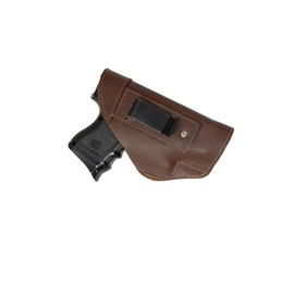 Barsony New Brown Leather Inside The Waistband Holster for Compact Sub-Compact 9mm 40 45 (Taurus Millennium G2, Right)