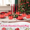 Shellwei 8 Pcs Christmas Gifts 12 oz Enamel Mugs Christmas