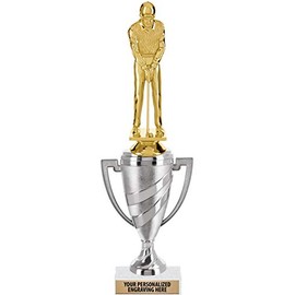 Crown Awards Golf Trophy, 10" Silver Cup Golf Putter Trophies with Engraving Included, 5 Pack Prime