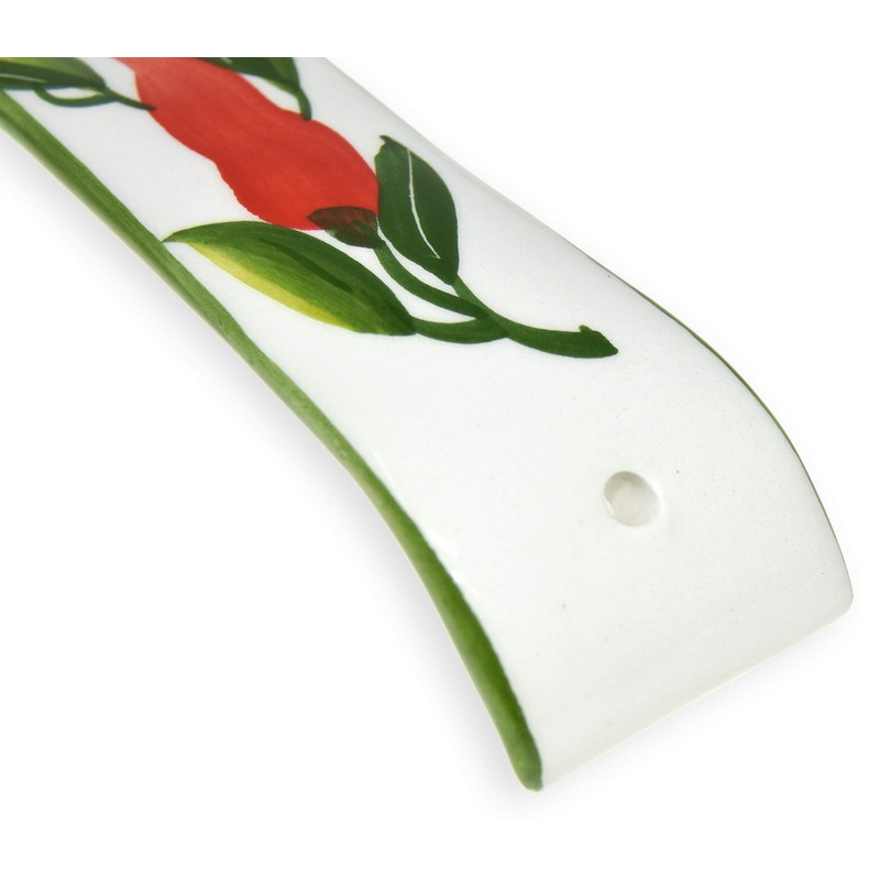 Lashuma Ceramic Spoon Rest Italian Spoon Holder 28 cm Hand-Painted
