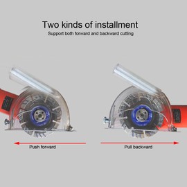 Angle Grinder Dust Shroud, B-110A Transparent Dry Cutting Dust Cover Grinder Collection Attachment,for 4-5" Angle Grinders and 3"/4"/5" Saw Blades