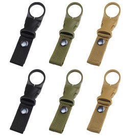 YUTOU Pack of 6 Key Chain Bottle Holder Water Bottles Buckles Holder Hook Bottle Holder Carabiner Hook Water Bottle Buckle for Camping Hiking Outdoor Activities (3 Colours)