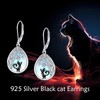 Moonstone Earrings S925 Sterling Silver Butterfly/Cat/Phoenix Moonstone Leverback Earrings Jewellery