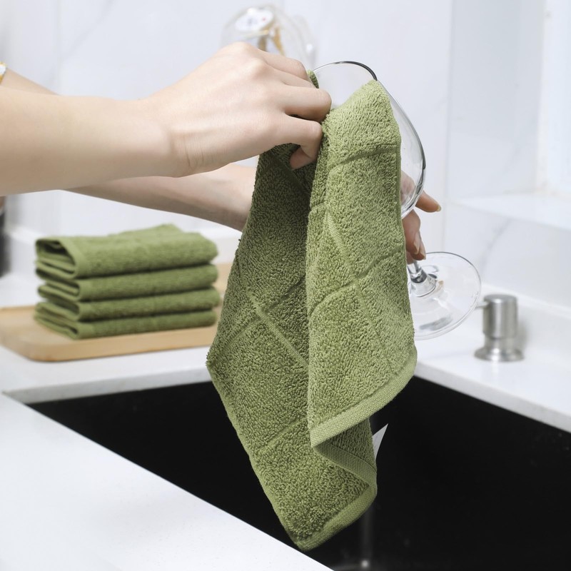 Glynniss - Paños de cocina altamente absorbentes, 100% algodón, paños