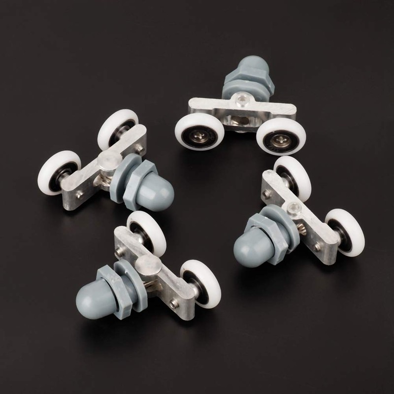 Shower Door Rollers 4pcs Top + 4pcs Bottom Double Wheel