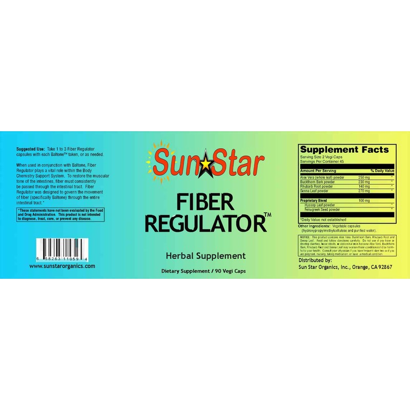 Sun Star Organics Fiber Regulator