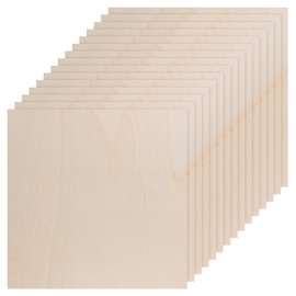 15 Pack Basswood Sheets, 300x300x3mm Unfinished Thin Wood Boards for Woodcraft Models, DIY Crafts, Painting, Engraving, Stenciling, Home Decor (300x300x3mm)