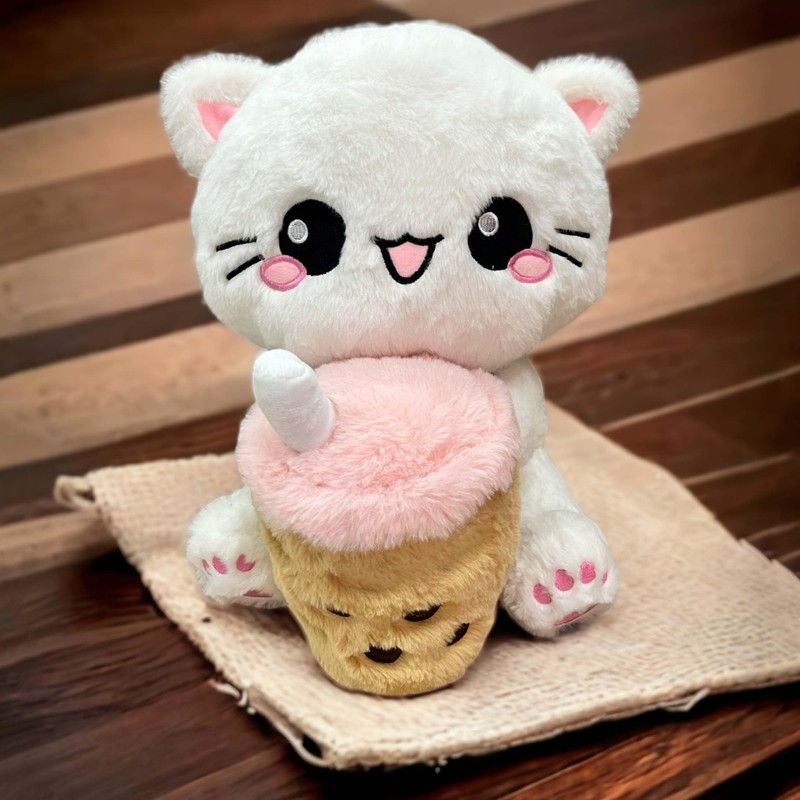 moodrush® Boba Cat Bubble Tea Cat Plush Toy Cuddly Toy