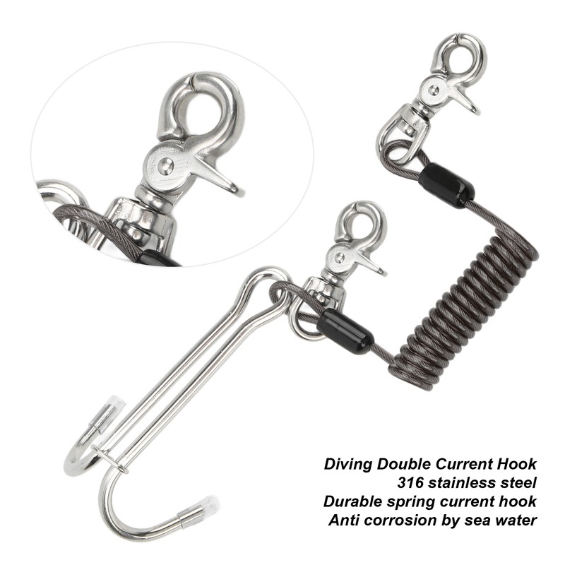 316 Stainless Steel Diving Current Hook Double Reef Drift Hook