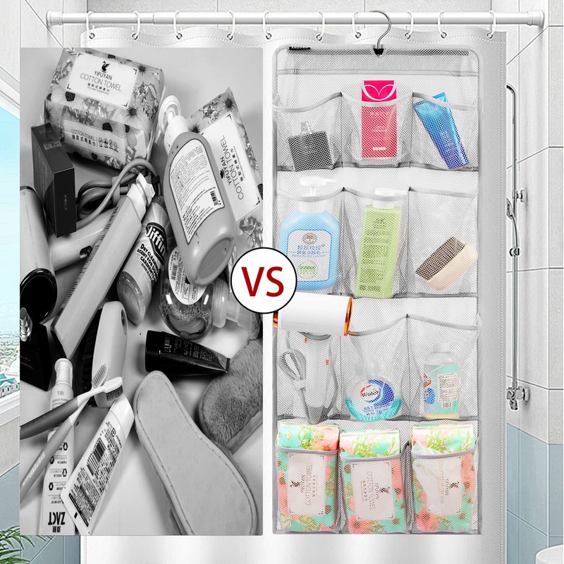 ANZORG Mesh Shower Organizer Hanging Caddy Quick Dry Bathroom Storage