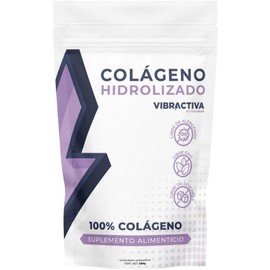 Vibractiva Colágeno Hidrolizado en Polvo, 500g, Suplemento Alimenticio para Piel y Articulaciones, Sin Sabor, 50 Porciones