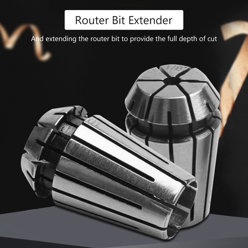 PRATYAHARA 1/4 Inch ER16 Router Collet Adapter Extension Chuck Rod