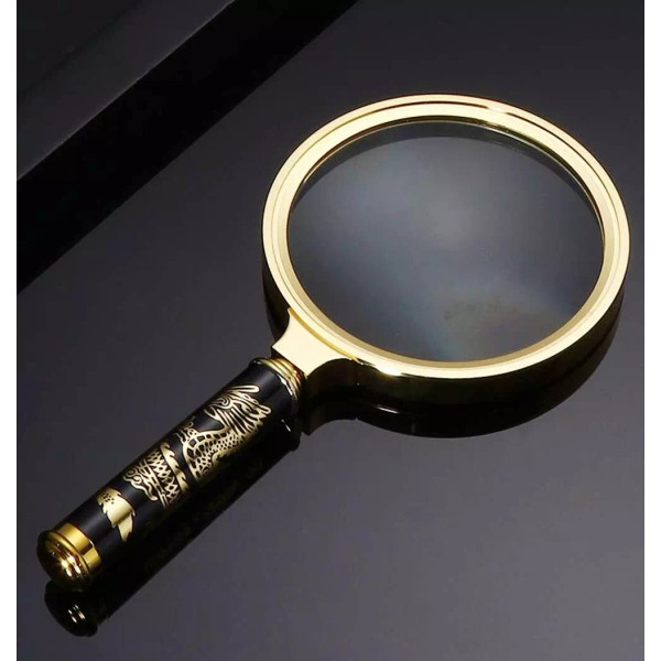 COCOMK Magnifying Glass 6X + 8X Magnification Magnifier Handheld Magnifier