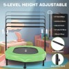 Unbranded Foldable Trampoline, Mini Rebounder Trampoline with Adjustable Handle, Exercise~