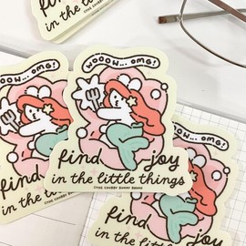 Fairytale Self Care Vinyl Sticker Set - Type: Find Joy in the Little Things Vinyl Sticker